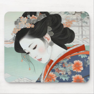 Geisha Colorful Ukiyo-e Muismat
