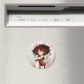 Geisha coquelicot magneet (Insitu (Vaatwasser))