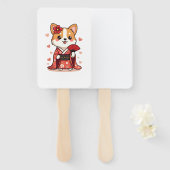 Geisha Corgi Dog Lover Welsh Handwaaier (Voorkant en achterkant)