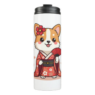 Geisha Corgi Hond Liefhebber Welsh Thermosbeker