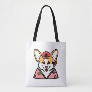 Geisha Corgi Hondenliefhebber Welsh Tote Bag