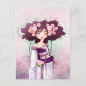 Geisha Dahlia Briefkaart (Voorkant)