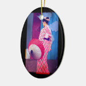 Geisha Dance Keramisch Ornament (Links)