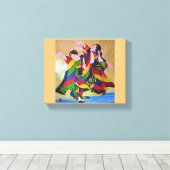 GEISHA Dancers Canvas Afdruk (Insitu (Houten vloer))