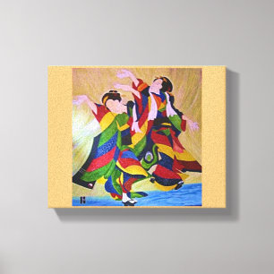 GEISHA Dancers Canvas Afdruk