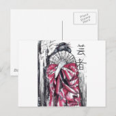 GEISHA DE ARTIST BRIEFKAART (Voorkant / Achterkant)