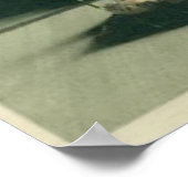 Geisha die Iris Flowers Poster afdrukken schikt (Hoek)