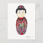 geisha doll postcard briefkaart (Voorkant)