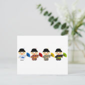 Geisha Dolls Briefkaart (Staand voorkant)
