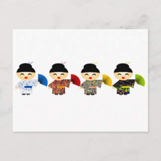 Geisha Dolls Briefkaart