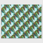 Geisha door Pond in Hikone Park Japans Cadeaupapier (Vlak)