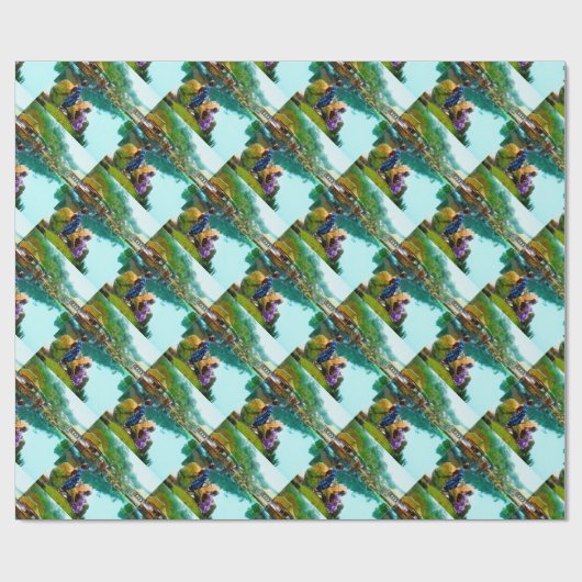 Geisha door Pond in Hikone Park Japans Cadeaupapier (Vlak)