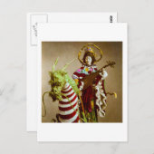 Geisha Dpress as Goddess Benzaiten Japan Briefkaart (Voorkant / Achterkant)