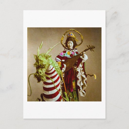 Geisha Dpress as Goddess Benzaiten Japan Briefkaart (Voorkant)