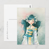 Geisha Edelweïss Briefkaart (Voorkant / Achterkant)