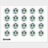 Geisha Edelweïss Ronde Sticker (Vel)
