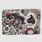 Geisha Elegance golfhanddoek (Horizontaal)