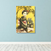  Geisha- en Bamboevormcanvas Canvas Afdruk (Insitu (Houten vloer))