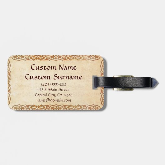 Geisha en Cherry Tree, Ueno Park japanese omgeving Bagagelabel (Achterkant horizontaal)