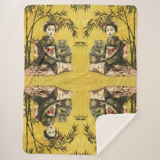  Geisha en Demon Sherpa Deken (Voorkant)
