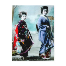  Geisha en haar Maiko 芸 舞 oud Japan