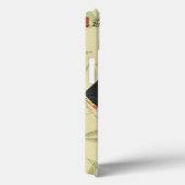 Geisha Fan met bladeren en afdruk van hout Case-Mate iPhone Case (Achterkant / Rechts)