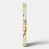 Geisha Fan met bladeren en afdruk van hout Case-Mate iPhone Case (Achterkant / Links)