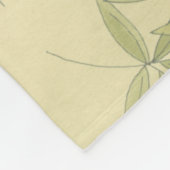 Geisha Fan met bladeren en afdruk van hout Fleece Deken (Hoek)