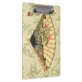 Geisha Fan met bladeren en afdruk van hout Klembord (Rechts)