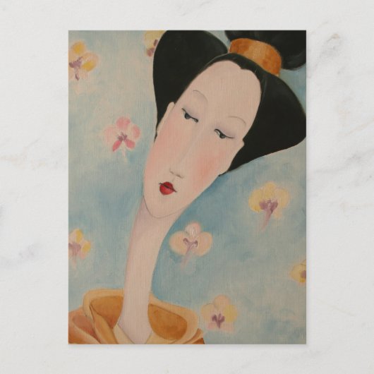 Geisha Floral Briefkaart (Voorkant)