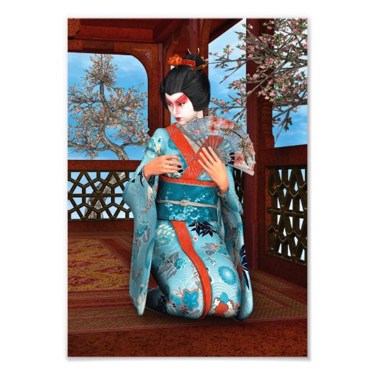 Geisha Foto Afdruk (Voorkant)