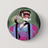 Geisha Fox Button (Voorkant)