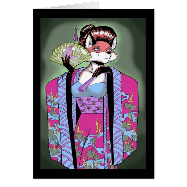 Geisha Fox Card (Voorkant)
