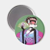 Geisha Fox Magnet (Voorkant / Achterkant)