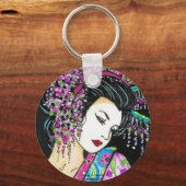 GEISHA gezicht Sleutelhanger (Voorkant)