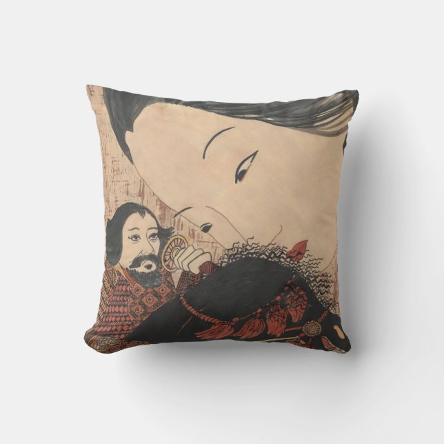 Geisha Ghost American MoJo Pillow Kussen (Voorkant)