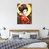 Geisha Girl Canvas Art (Insitu (Slaapkamer))
