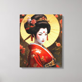 Geisha Girl Canvas Art Afdruk (Voorkant)