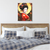 Geisha Girl Canvas Art Afdruk (Insitu (Slaapkamer))