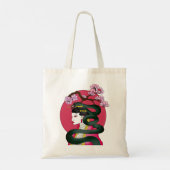 Geisha girl en serpent tote bag (Achterkant)
