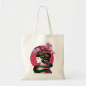 Geisha girl en serpent tote bag (Voorkant)