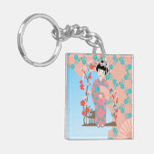 Geisha girl feestje sleutelhanger (Voorkant Links)