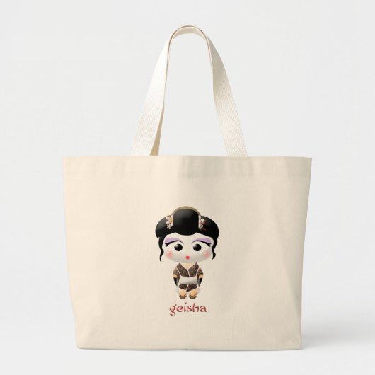 Geisha Girl Grote Tote Bag (Voorkant)