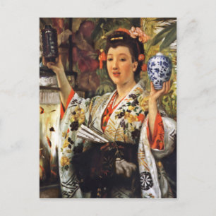 Geisha Girl Holding Ginger Jar Briefkaart