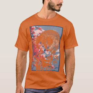 Geisha Girl in Kimono Japan Art Sakura Cherry Blos T-shirt