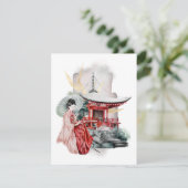 Geisha Girl Japans kunstwerk (Staand voorkant)