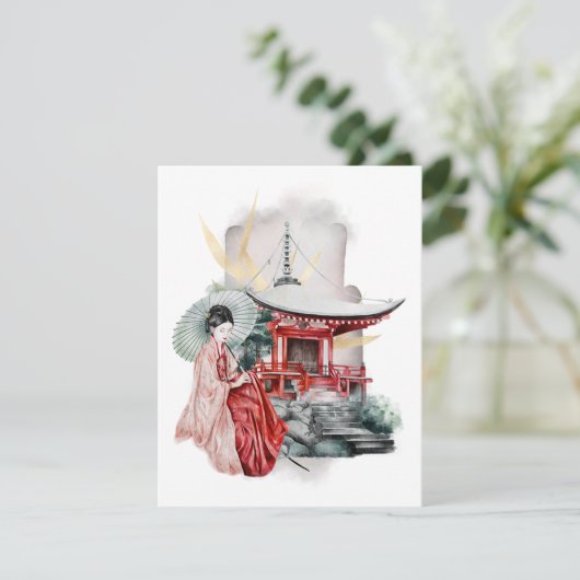 Geisha Girl Japans kunstwerk (Staand voorkant)