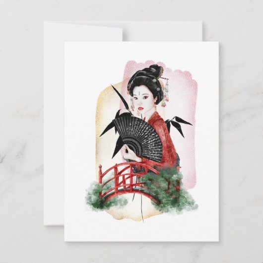 Geisha Girl Japans kunstwerk (Voorkant)