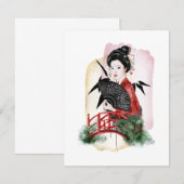 Geisha Girl Japans kunstwerk (Voorkant / Achterkant)