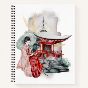Geisha Girl Japans kunstwerk Notitieboek